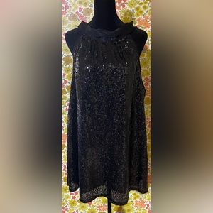 Impressions Sequin Halter Blouse NWT